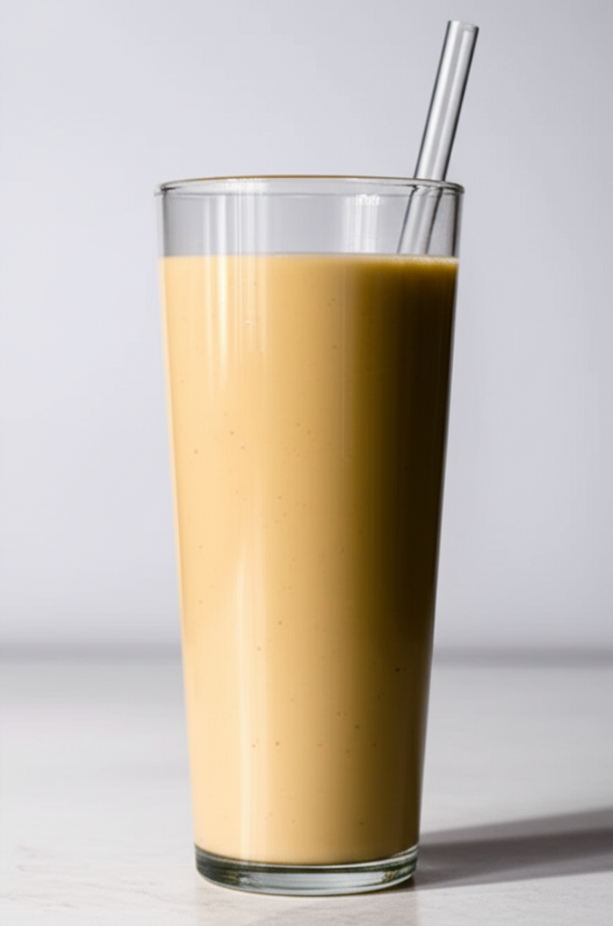 Banana Protein Coffee Smoothie in a glass