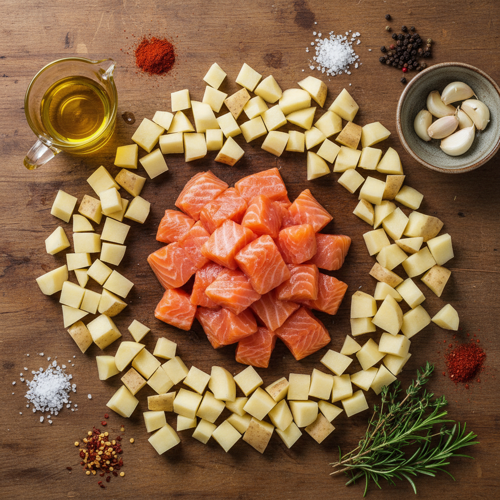 Ingredients for Bang Bang Salmon Bites recipe