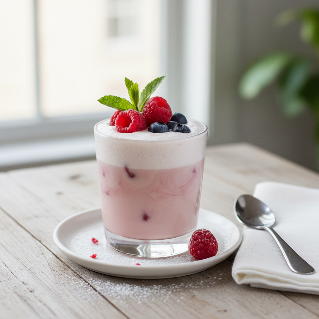 Finished Berry White Russian with garnish