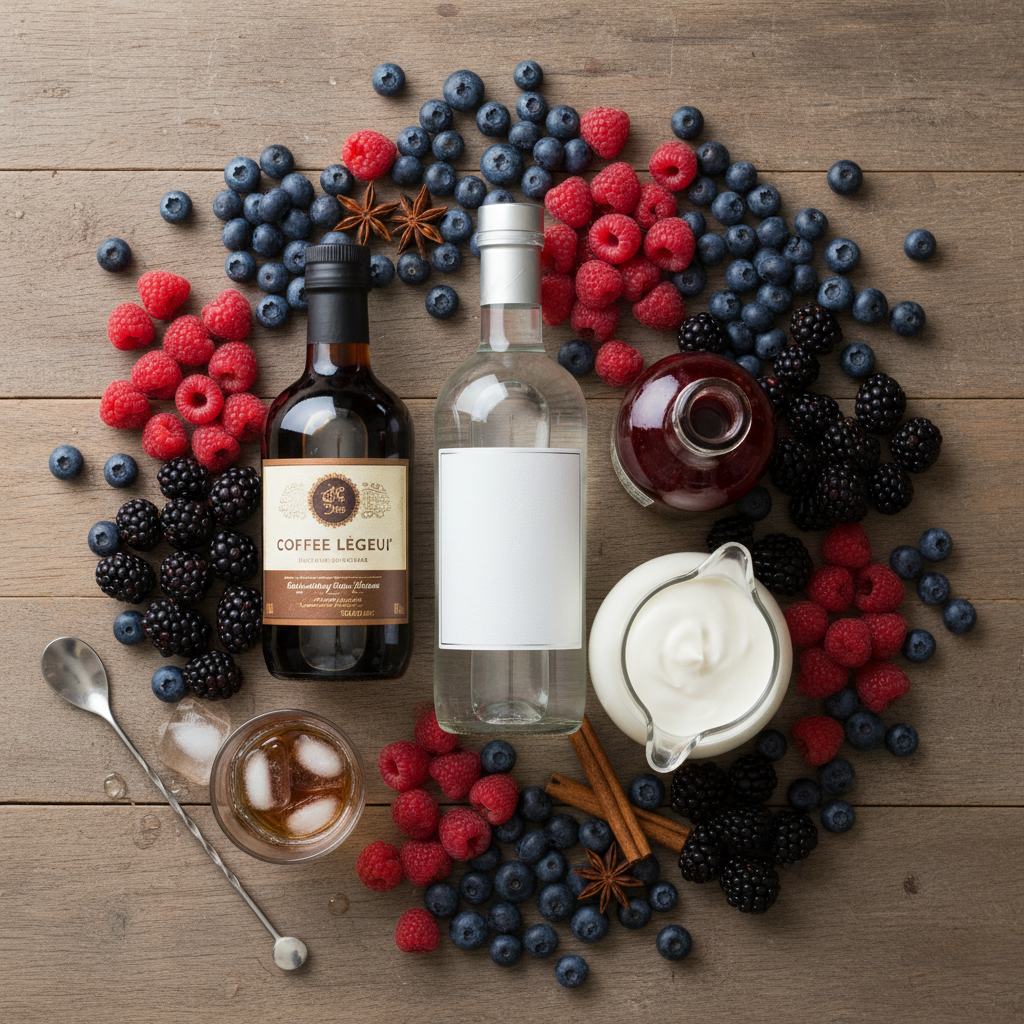 Ingredients for Berry White Russian