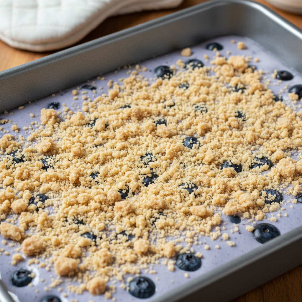 Blueberry Coffee Cake served at a party