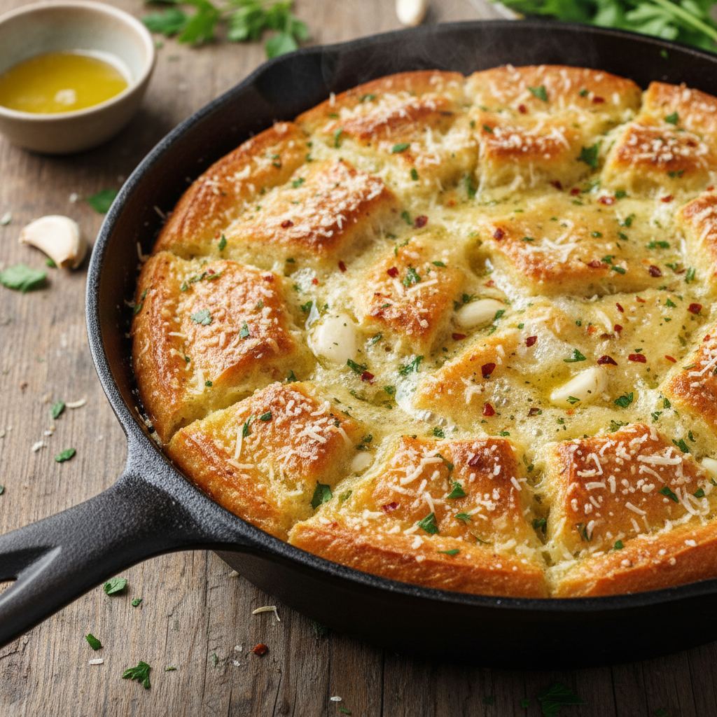 Cheesy Garlic Bread baked and sliced