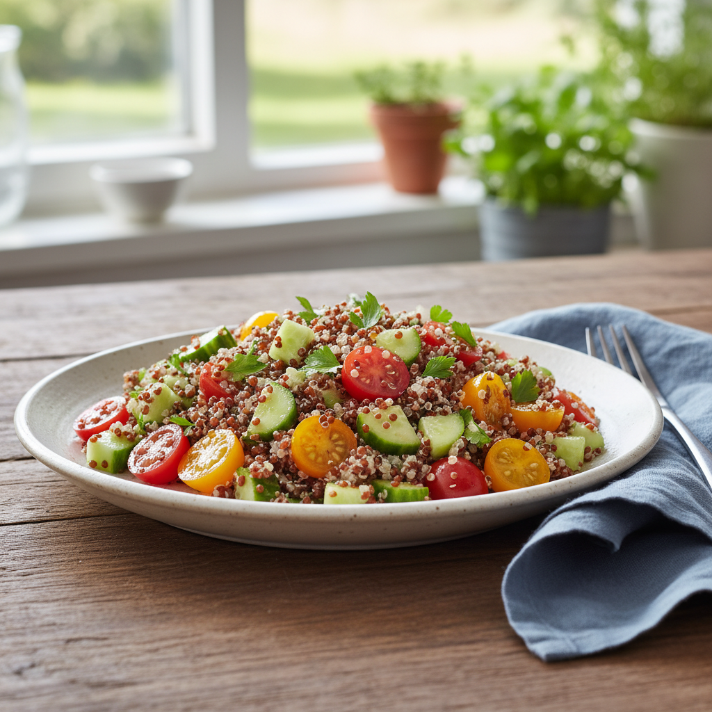 Prepared Quinoa Salad with Vegetables