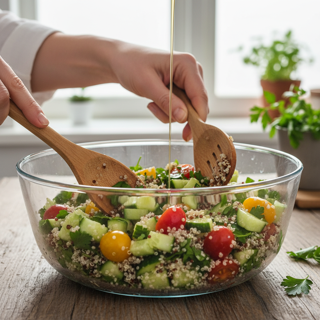 Ingredients for Quinoa Salad with Vegetables