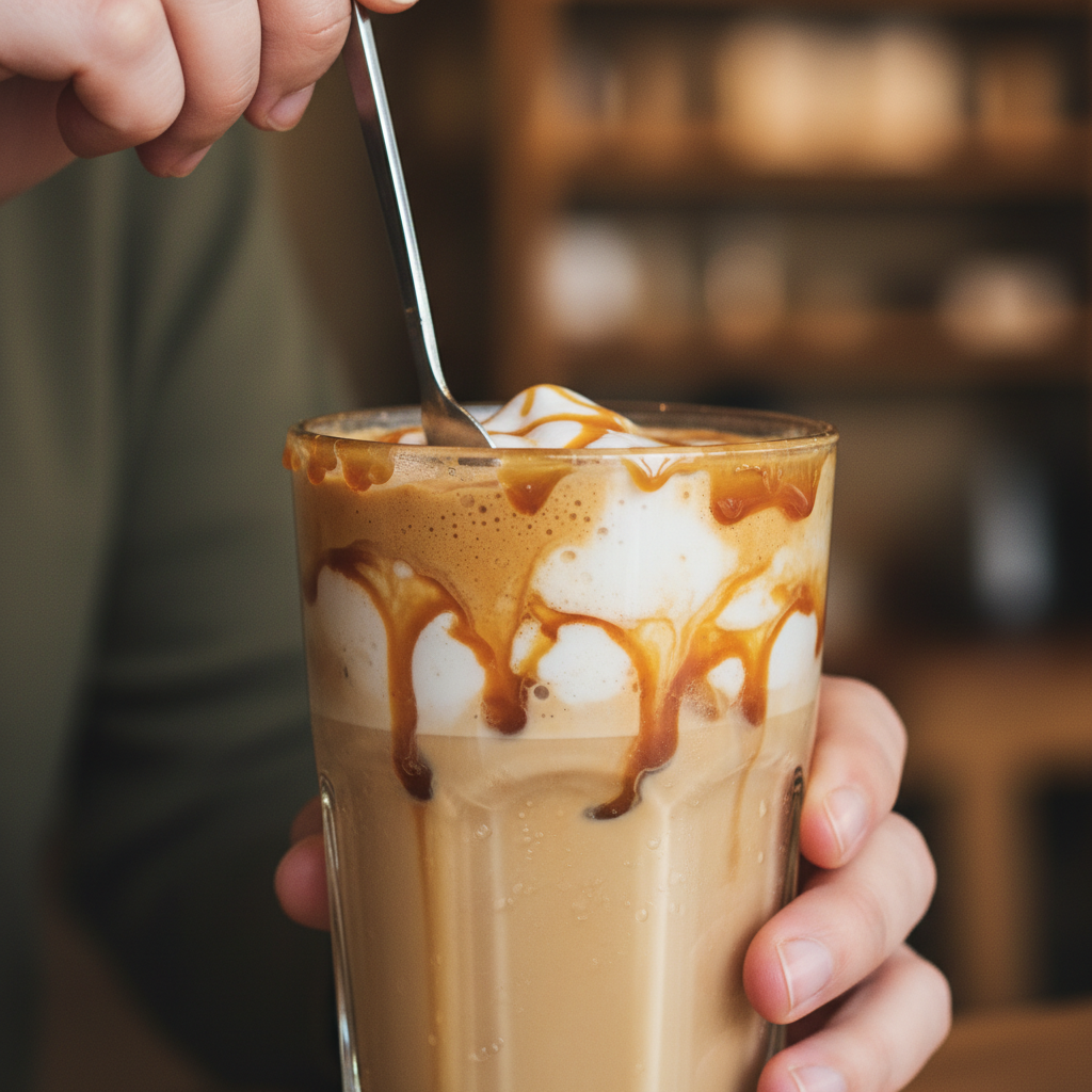 Instructions with pumpkin drinks