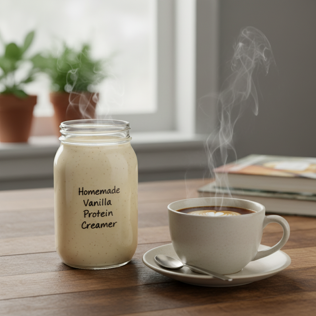 Serving and Storing Vanilla Protein Coffee Creamer