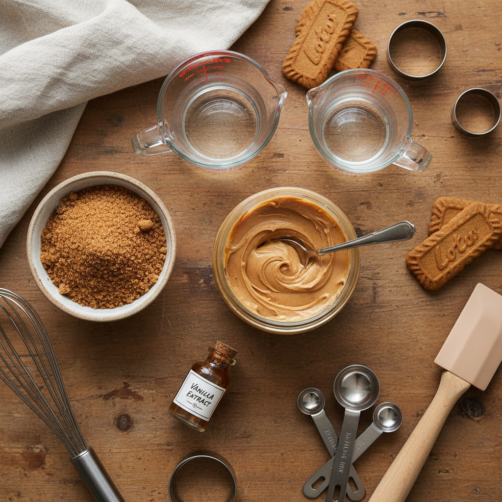 Ingredients for Biscoff Cookie Butter Coffee Syrup