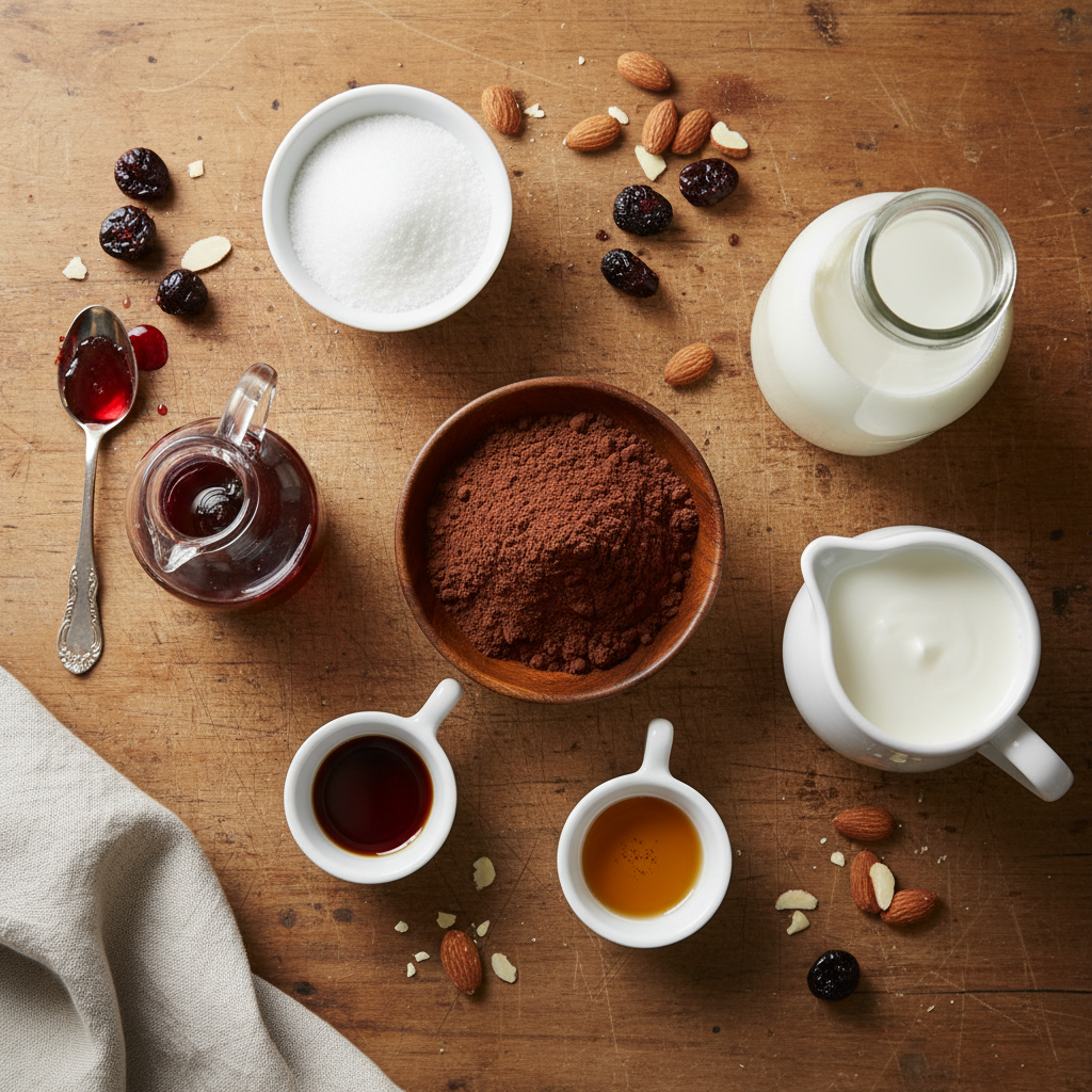 Ingredients for Black Forest Coffee Creamer