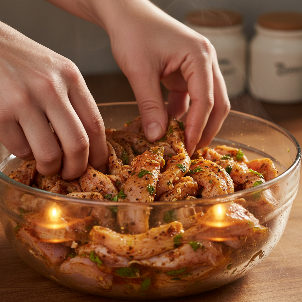 Chicken marinated and ready to cook