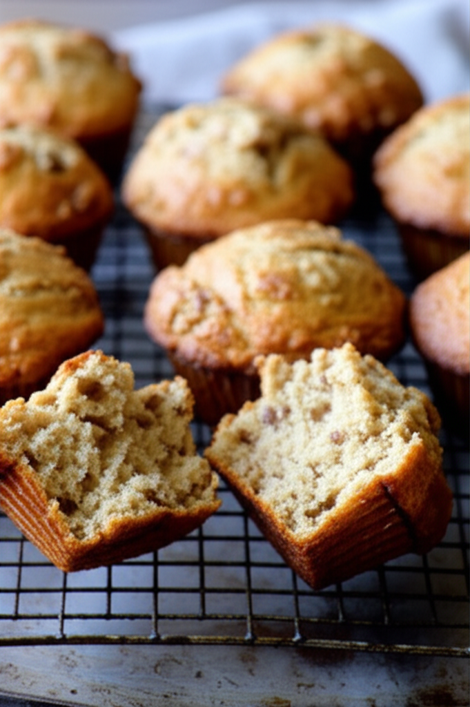 Banana nut muffins with brown sugar