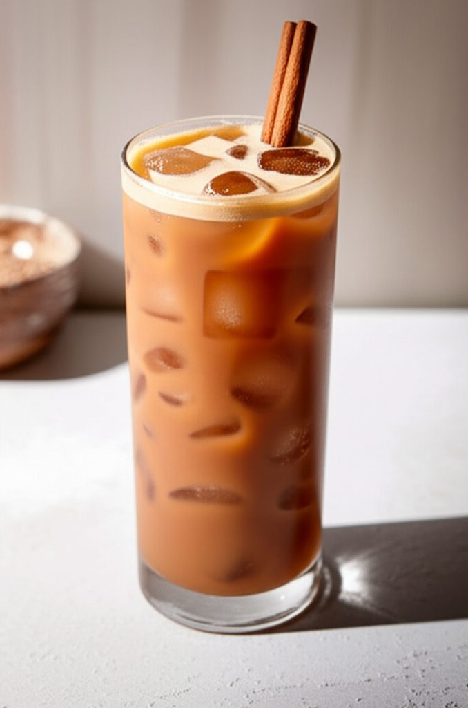 Brown Sugar Cinnamon Cold Brew in a glass