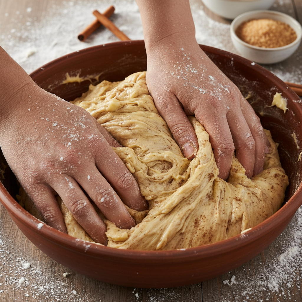 Kneading dough in a stand mixer using dough hook