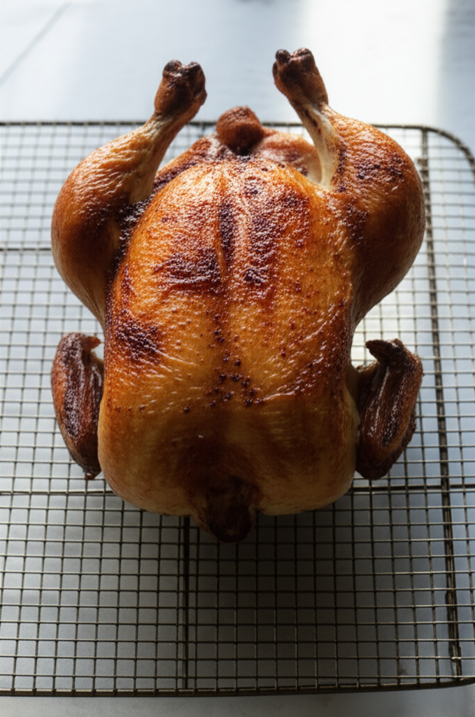 Buttermilk roasted chicken in oven