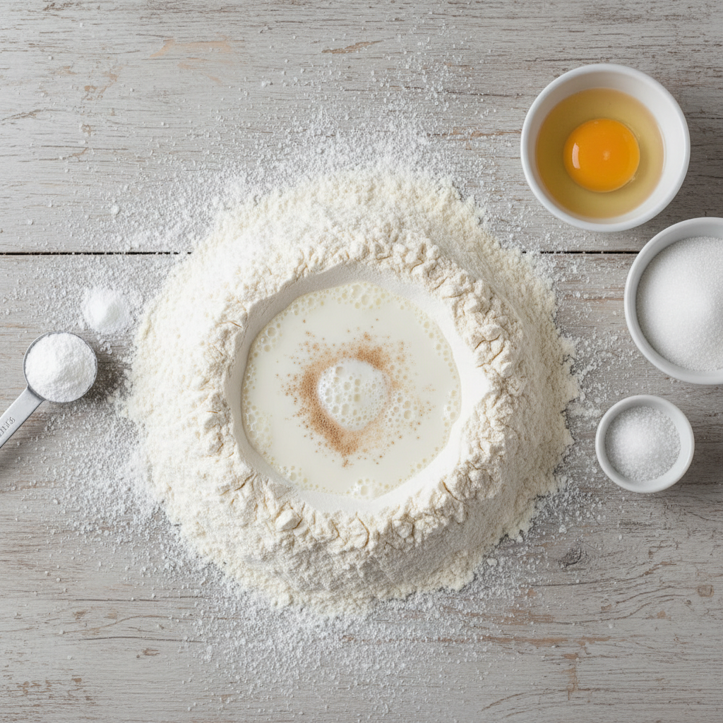Ingredients for buttermilk rolls