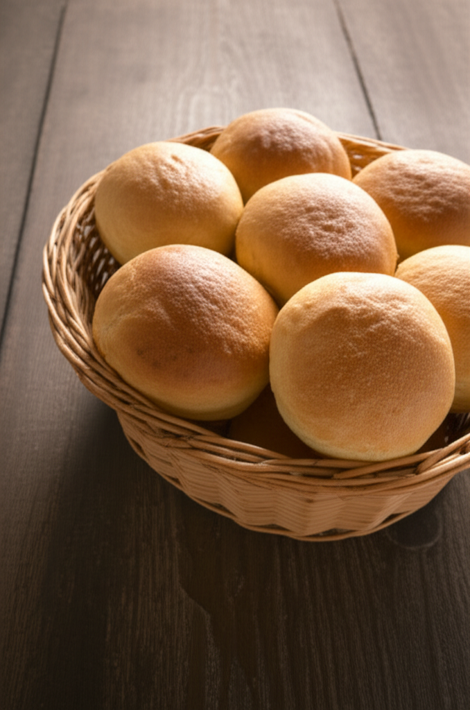 Warm, soft and fluffy buttermilk rolls with a golden outer crust