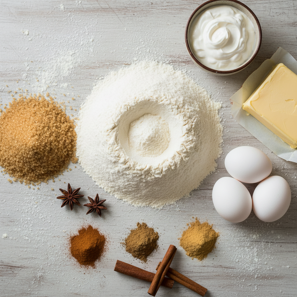 Ingredients for Butterscotch Coffee Cake