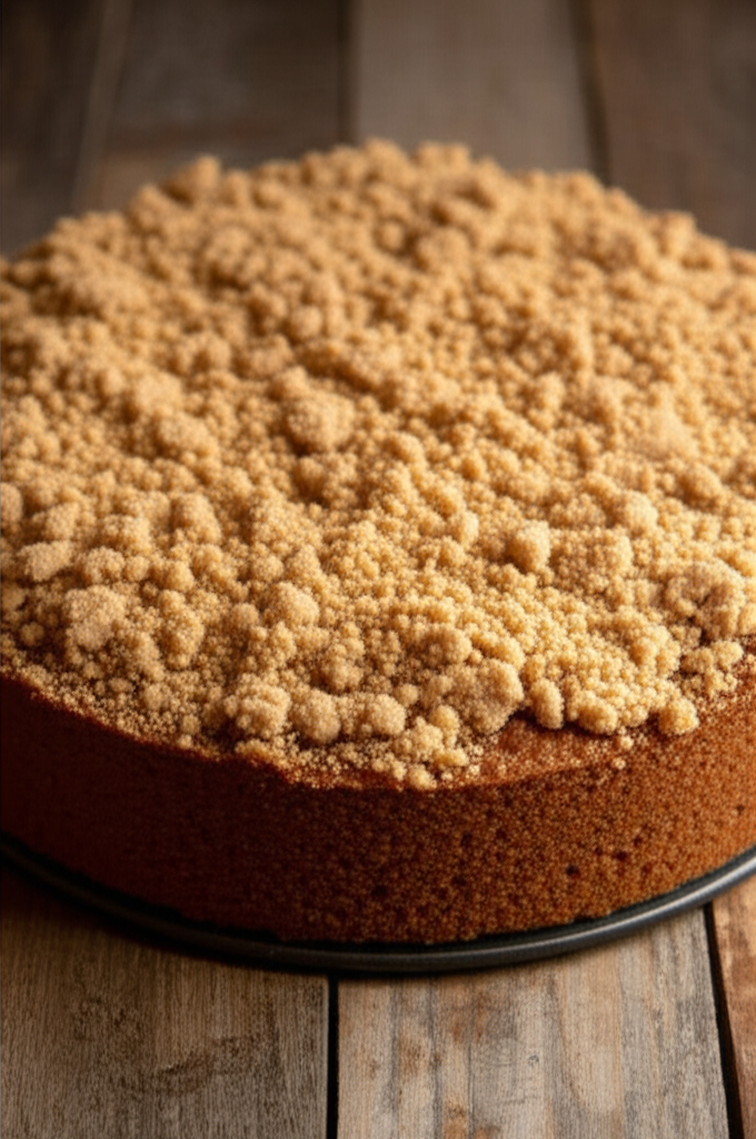 Butterscotch Coffee Cake baking in oven