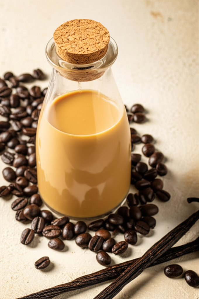 Cake Batter Coffee Syrup with playful sprinkles and cake