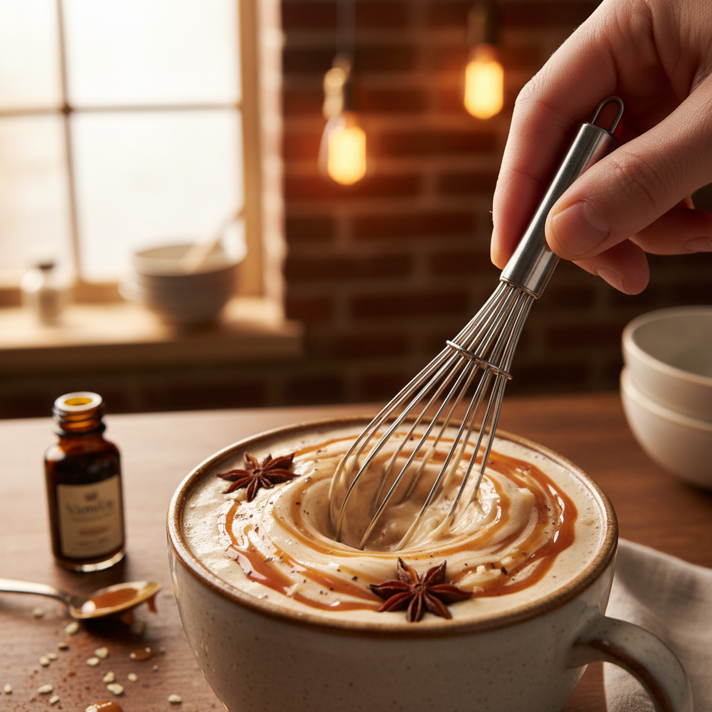 Step-by-step instructions for making Caramel Chai Iced Coffee