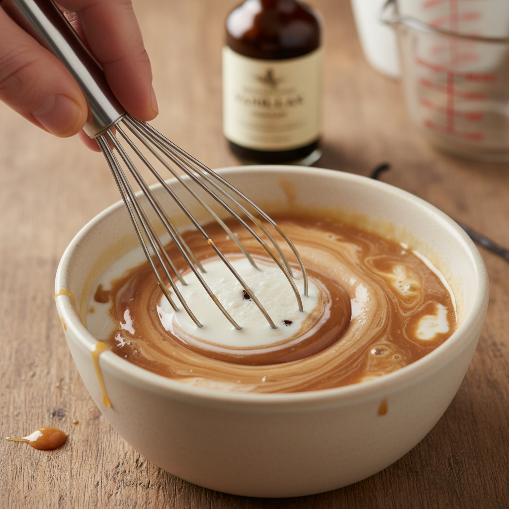 Step by step preparation of Caramel Toffee Iced Coffee