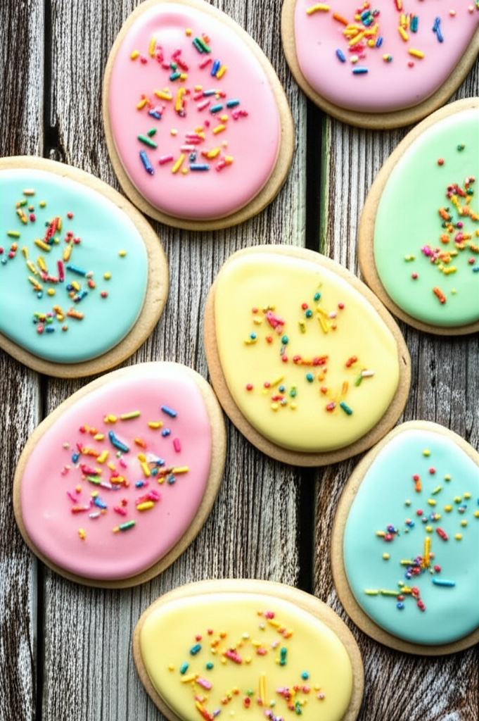 Easter sugar cookies festive display