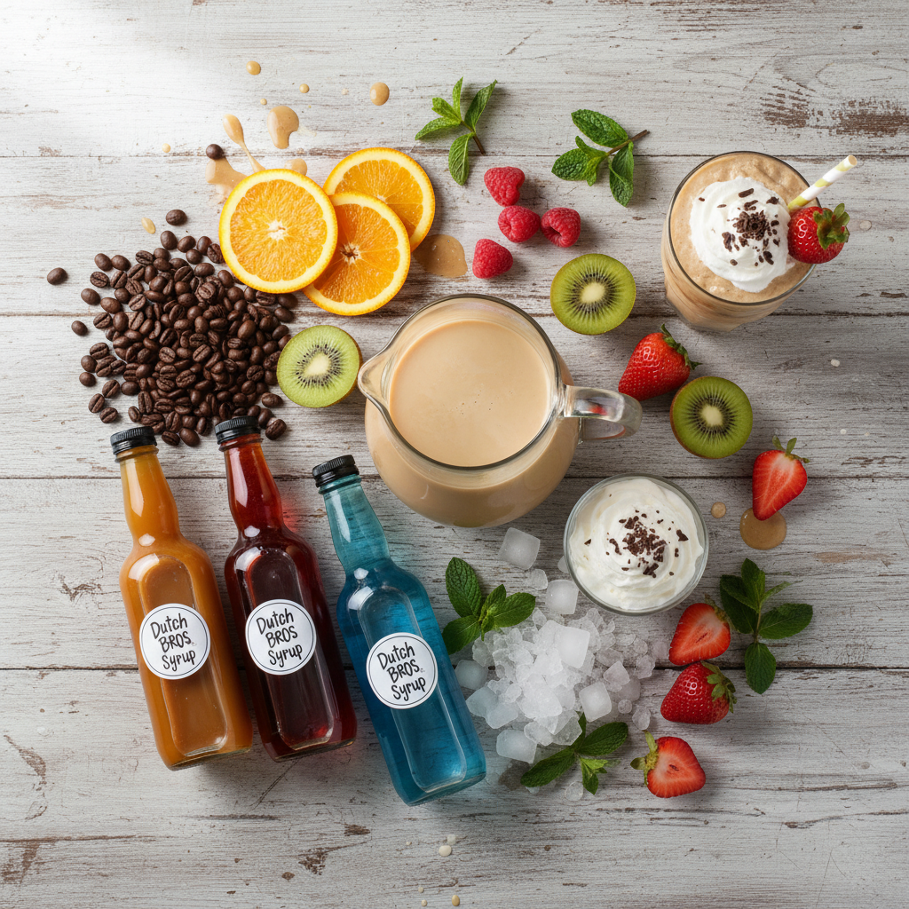 Close-up of blended Dutch Bros drink being made