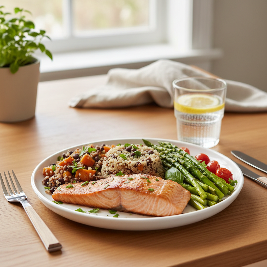 Person embracing healthy lifestyle outdoors