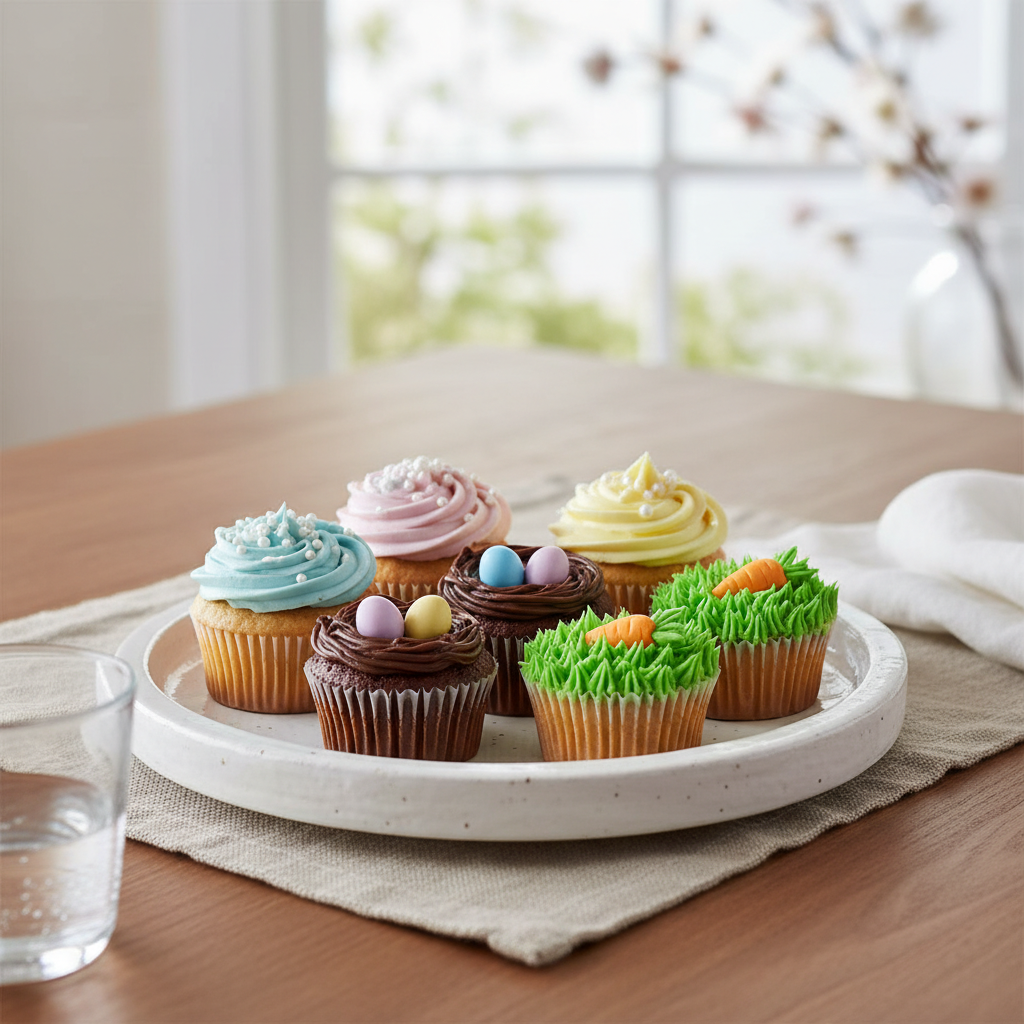 Easter cupcakes final display