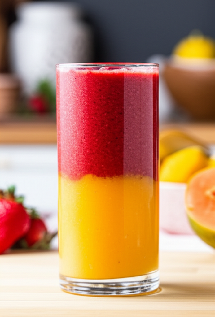 Colorful smoothie drinks