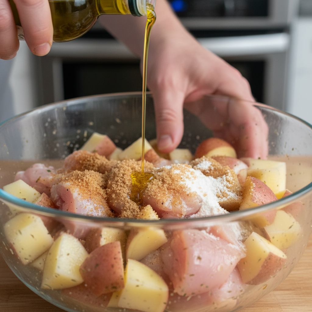 Chicken on the BBQ crockpot dinner