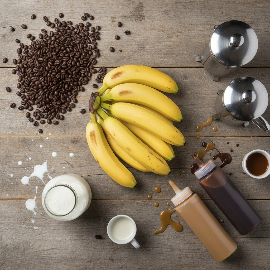 Various Dutch Bros banana drinks ordered