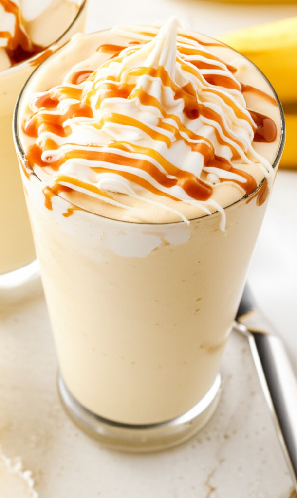 Dutch Bros banana drinks on table