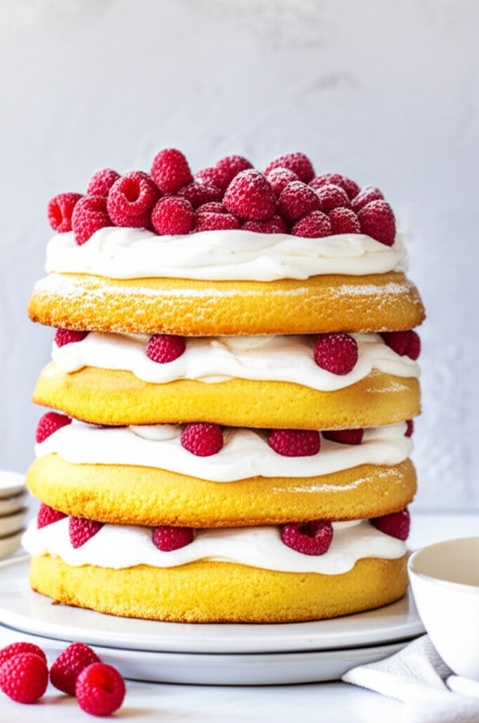 Lemon Raspberry Easter Cake