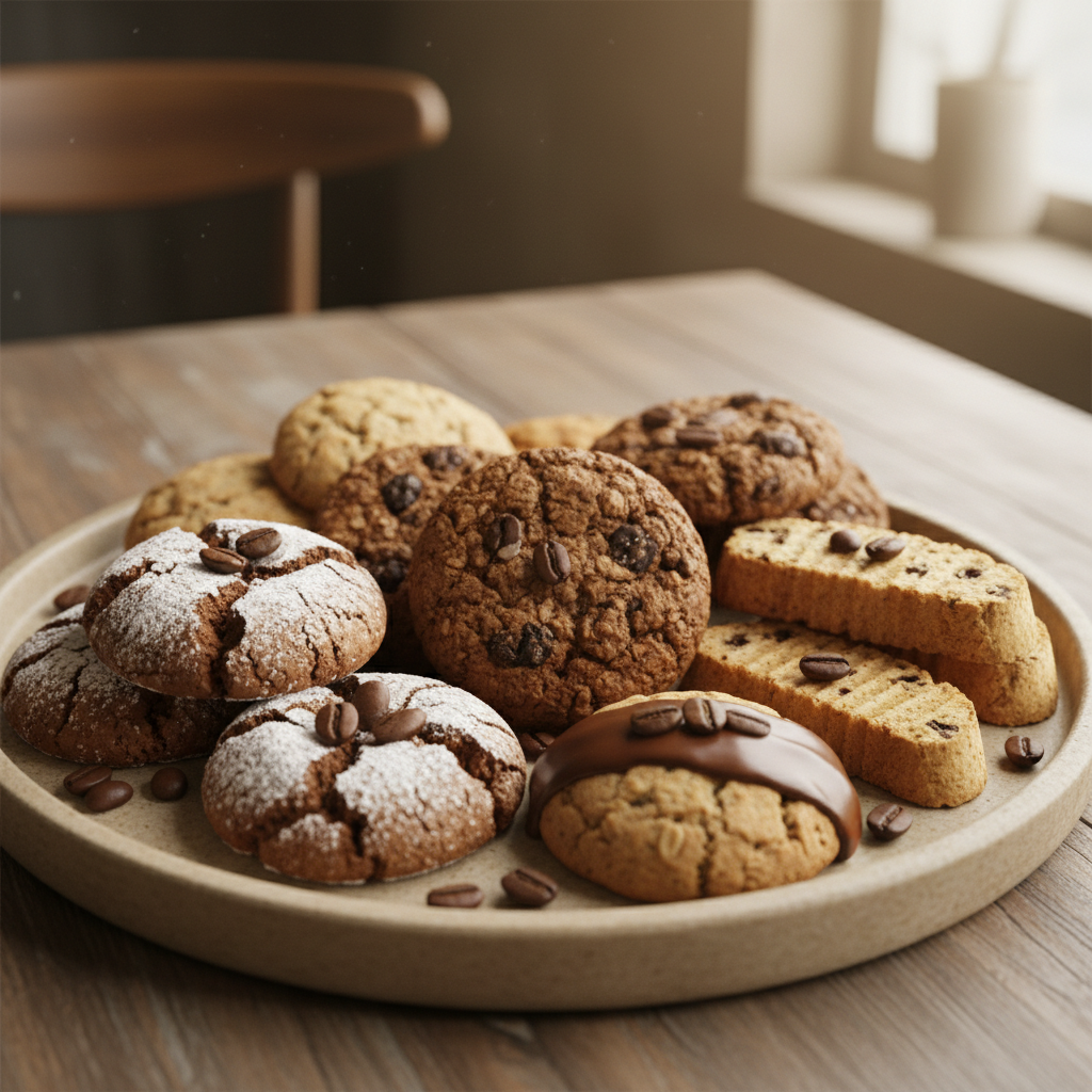 Cappuccino Swirl Cookies with swirl design
