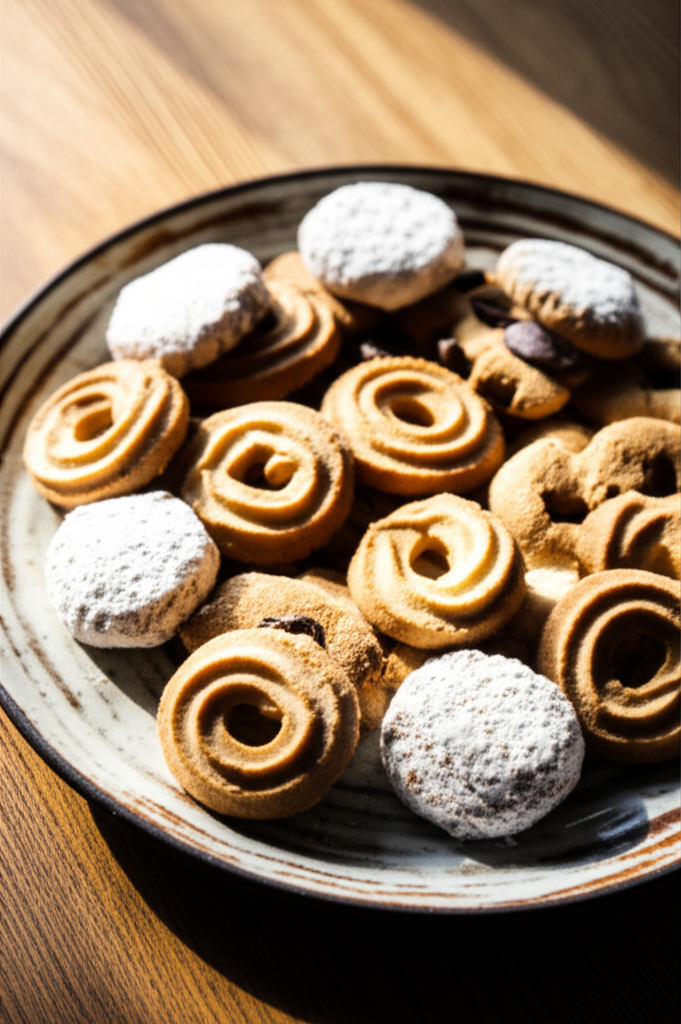 Coffee and cookies assortment