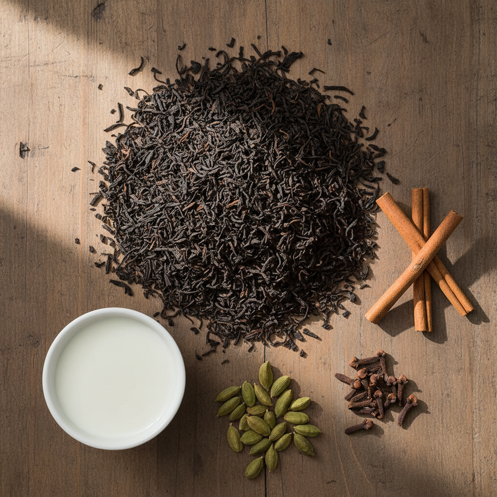 Chai latte with cinnamon sprinkle