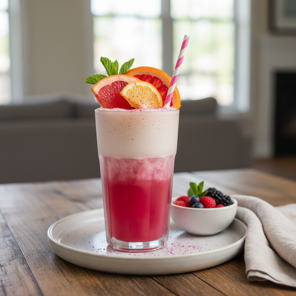 Tropical Twist energy drink colorful presentation