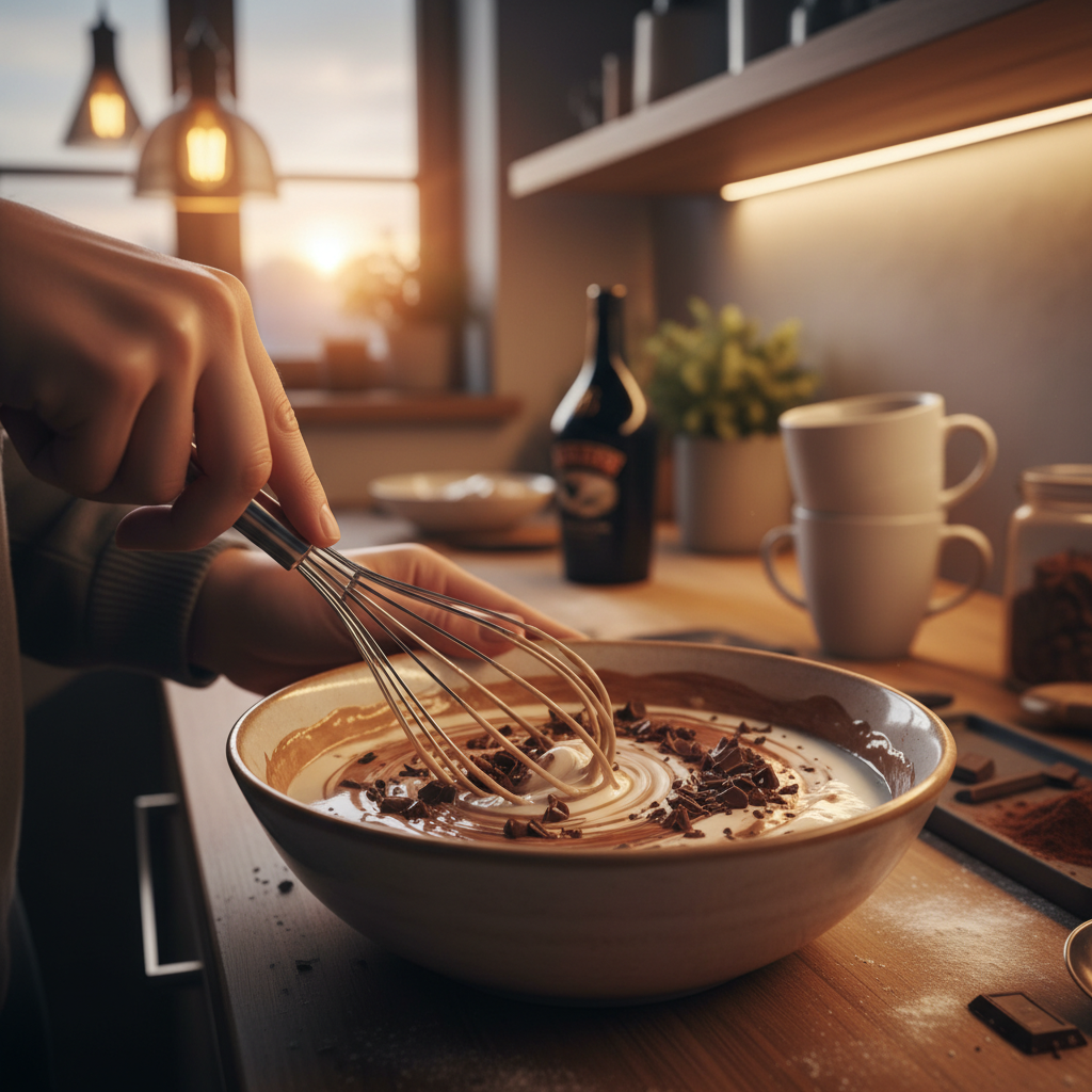 Delicious Baileys cocktail closeup