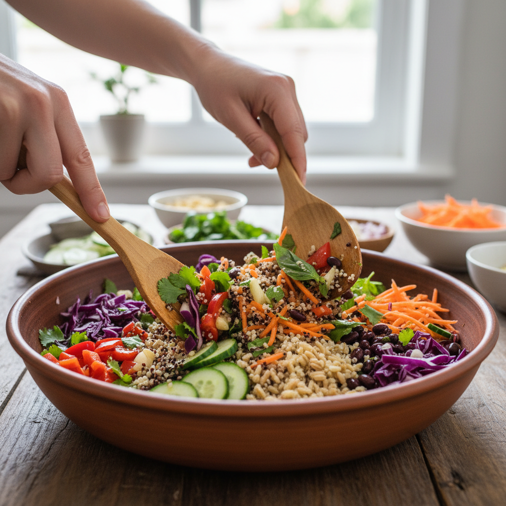 Person exercising outdoors