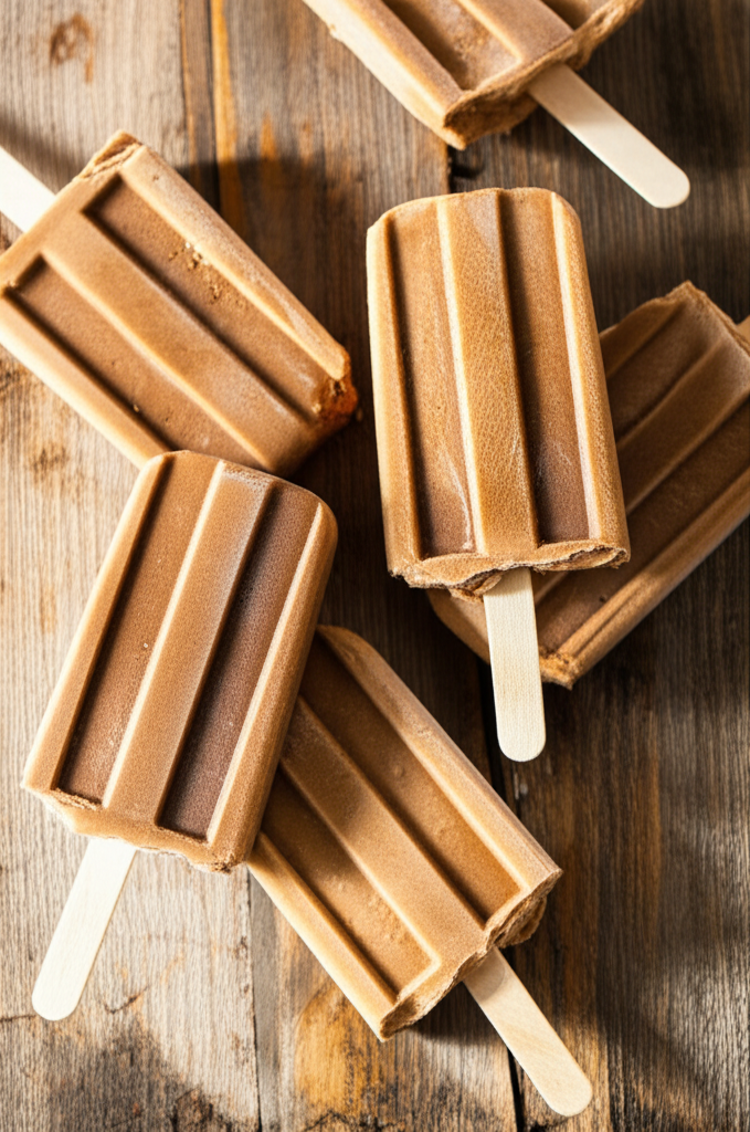Refreshing coffee popsicles on a hot day