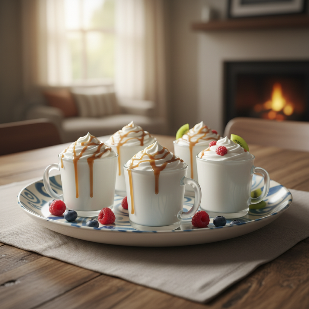 Iced white coffee golden eagle with chocolate soft top, caramel and chocolate walls cup