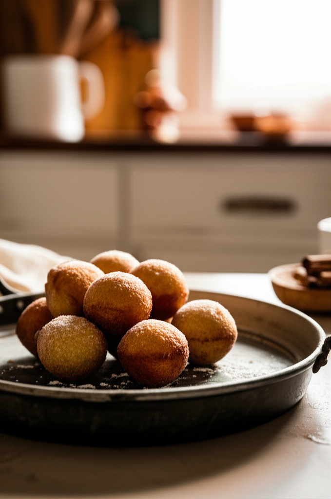 Banana donut holes fresh and ready