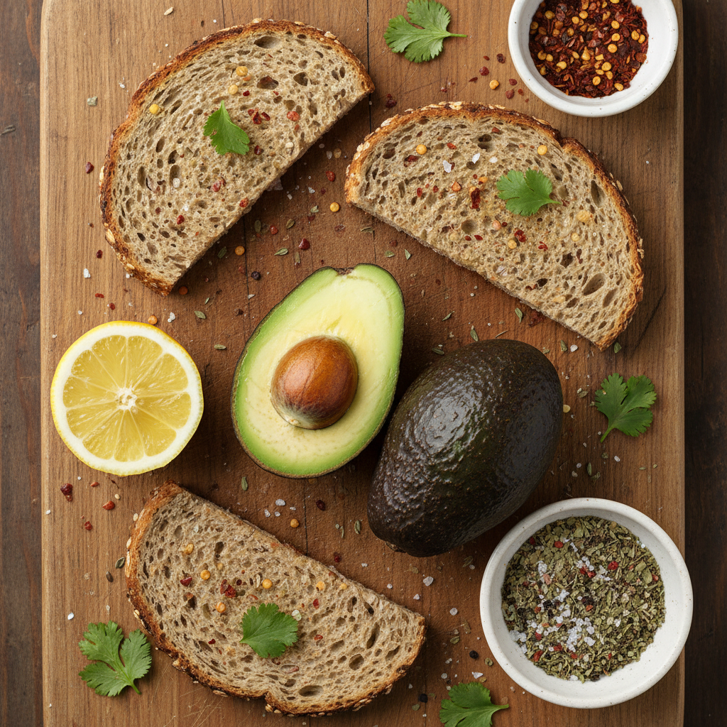 Ingredients for avocado toast