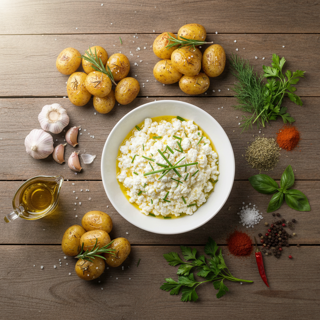 Common ingredients for cottage cheese desserts