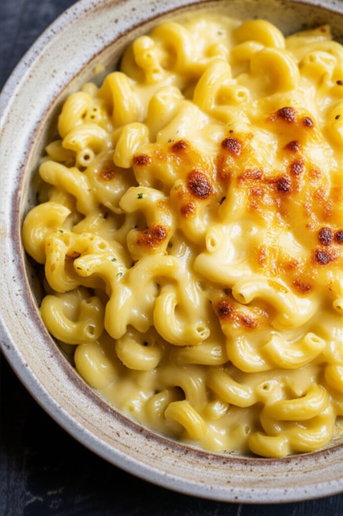 Delicious creamy ricotta mac and cheese served in a bowl