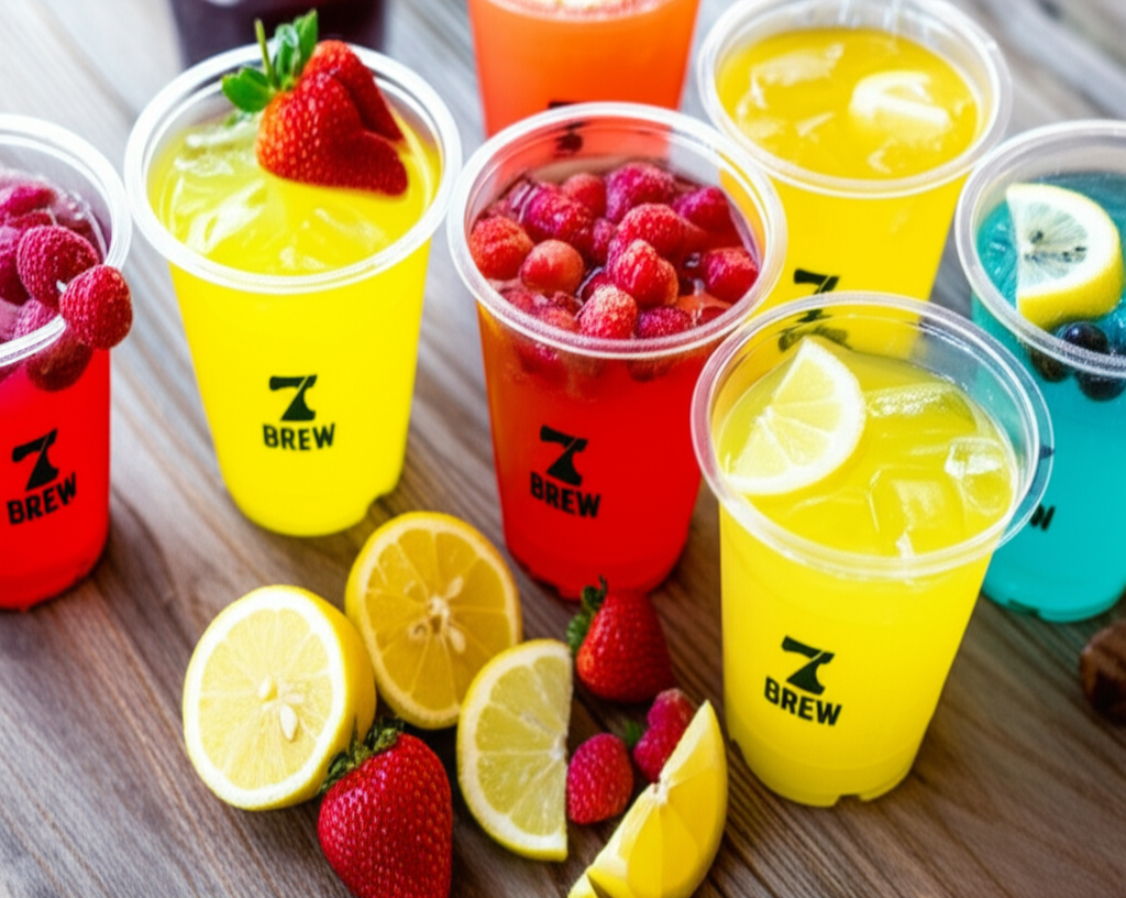 Selection of 7 Brew lemonade flavors