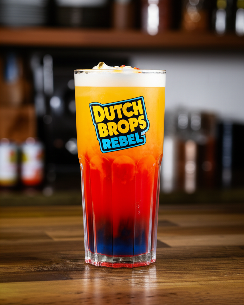 Colorful array of Dutch Bros Rebel drinks