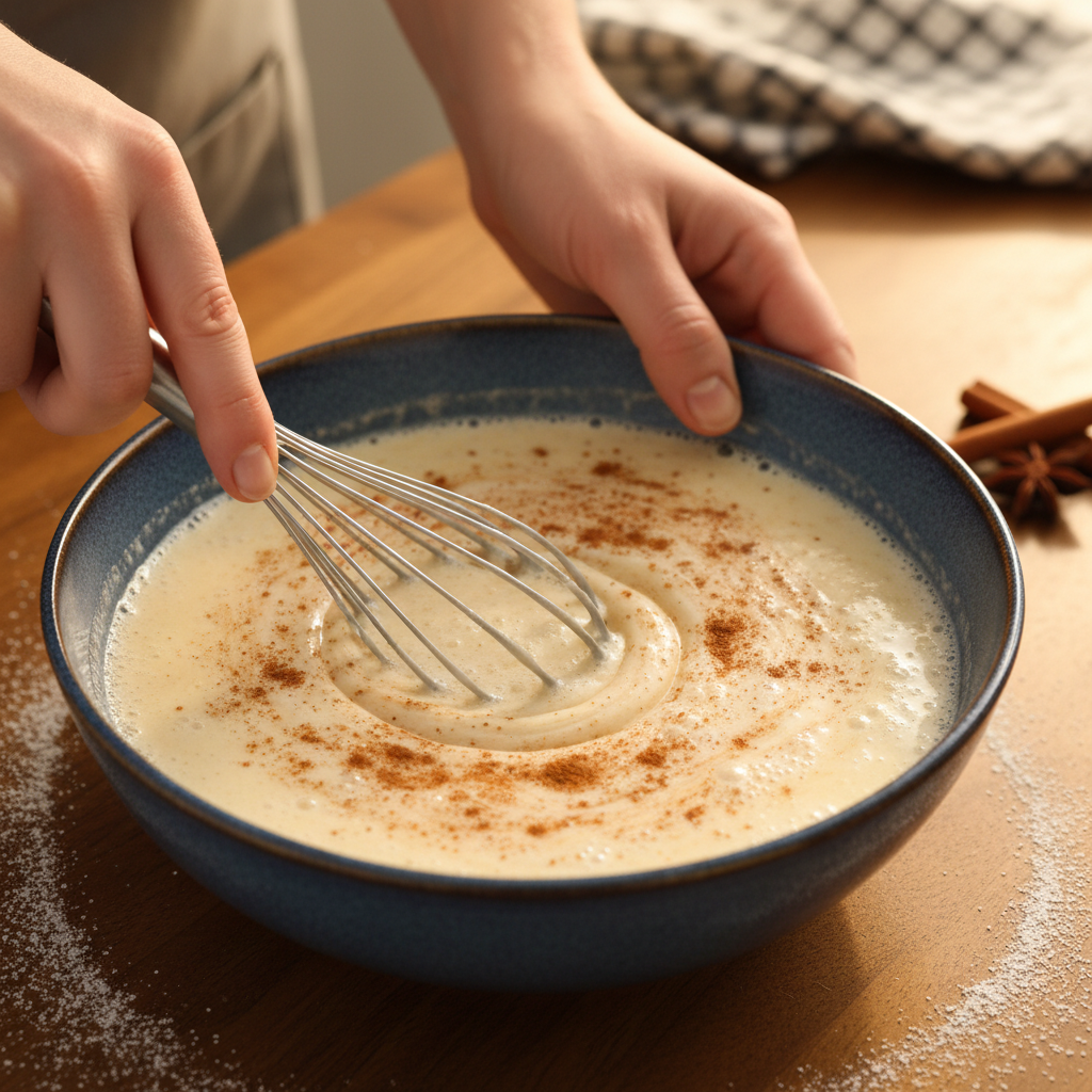 Vanilla bourbon eggnog drink