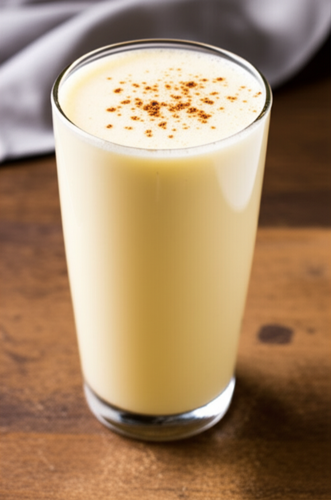 Festive Christmas eggnog drinks