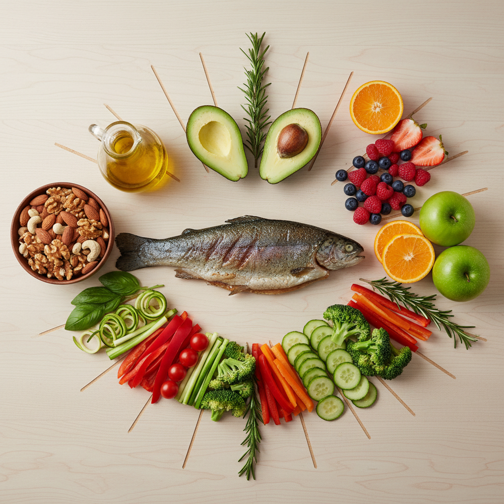 Illustration showing clogged blood vessels caused by high cholesterol